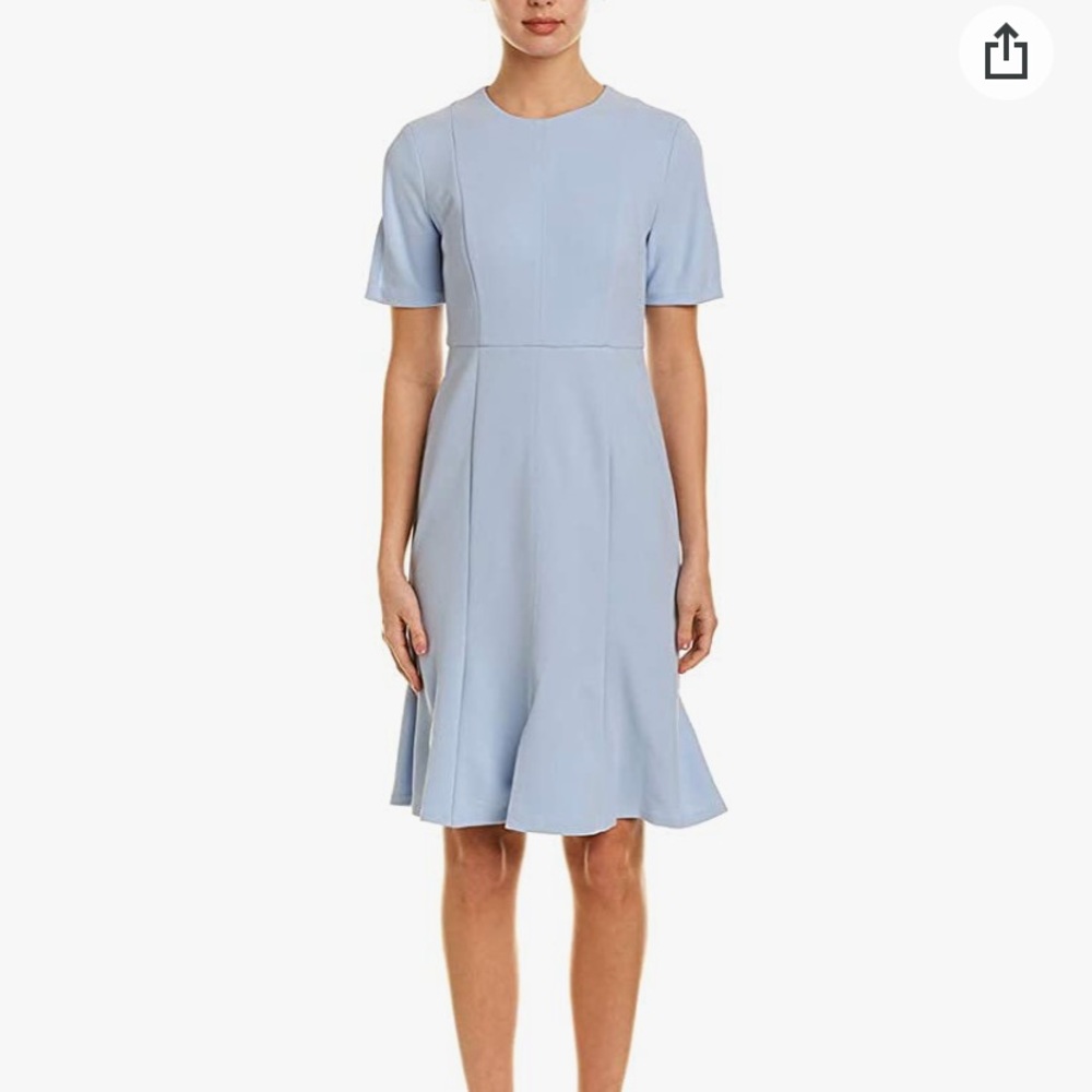 NWT Donna Morgan Split Sleeve Fit and Flare Crepe Dress